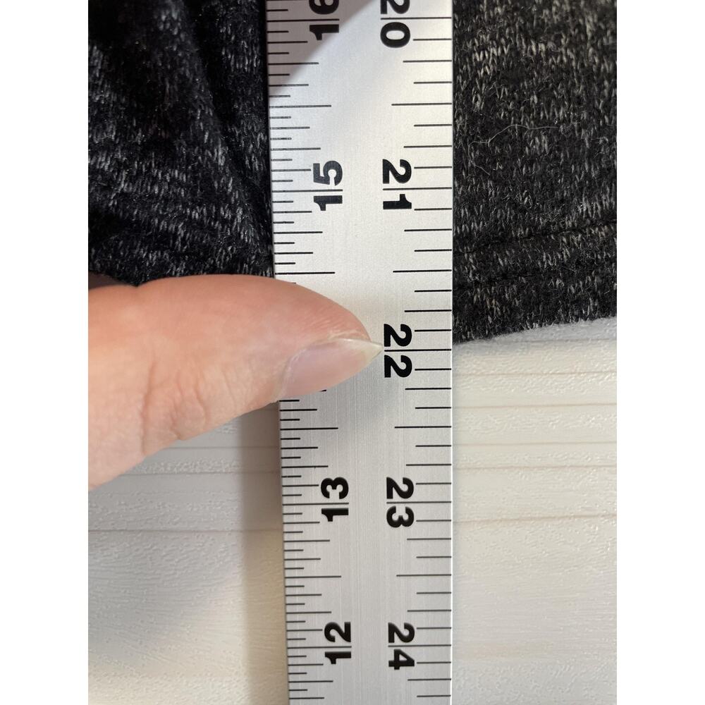 Olivia Rae Shirt Womens Medium Black Heathered Long Sleeve Tie Hem Made USA - Picture 4 of 8